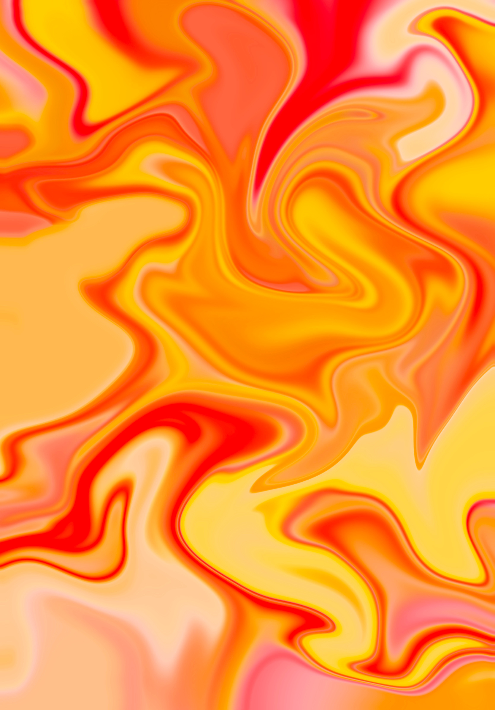Red and yellow abstract liquid background